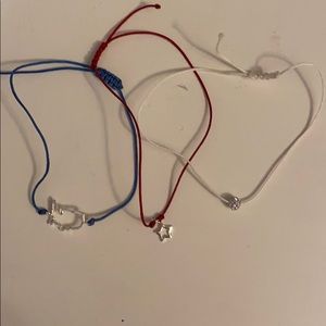 USA set of three anklet/bracelets